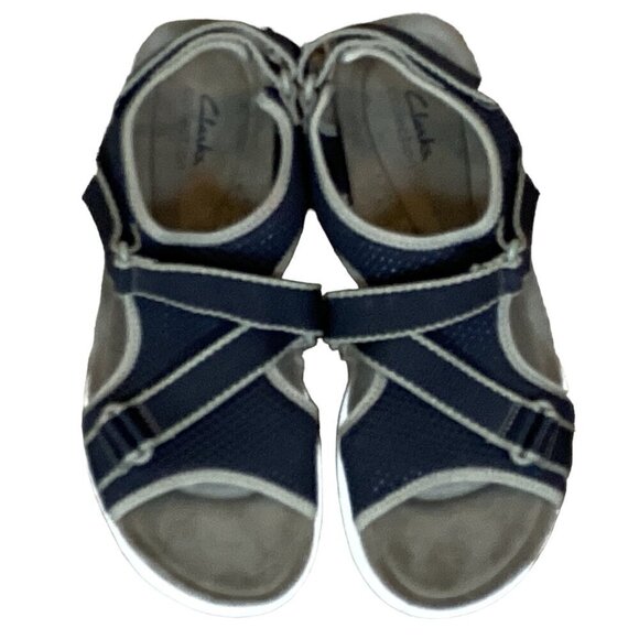 Clarks Amanda Stroll Flat Slingback Sport Sandal Women's Sz 10M Black 280C - Picture 1 of 5